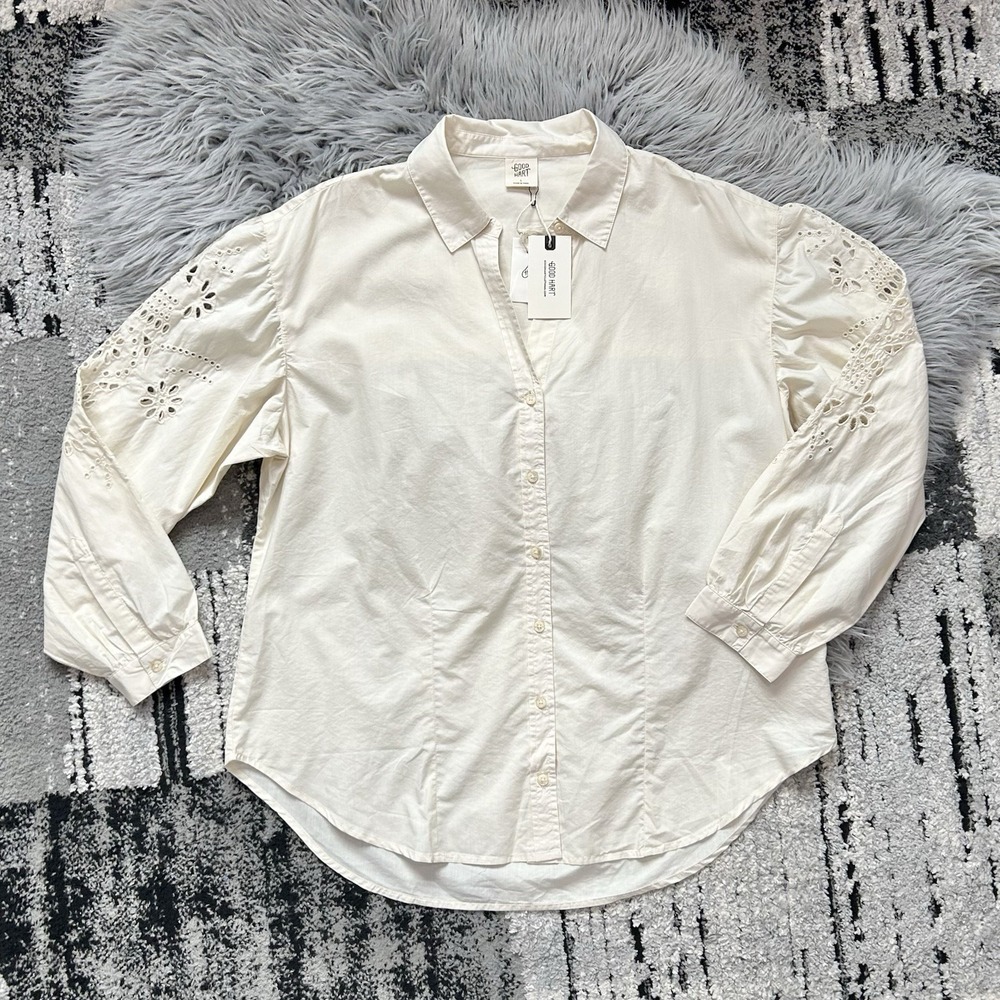 Good Hart by Matilda Jane Balloon Sleeve Under Canvas Tunic Blouse- XXLarge NEW - Picture 2 of 5
